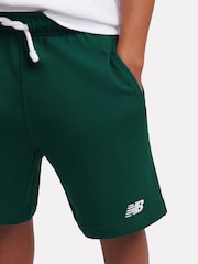 New Balance Forest Green Logo French Terry Shorts - Image 4 of 8