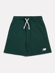 New Balance Forest Green Logo French Terry Shorts - Image 6 of 8