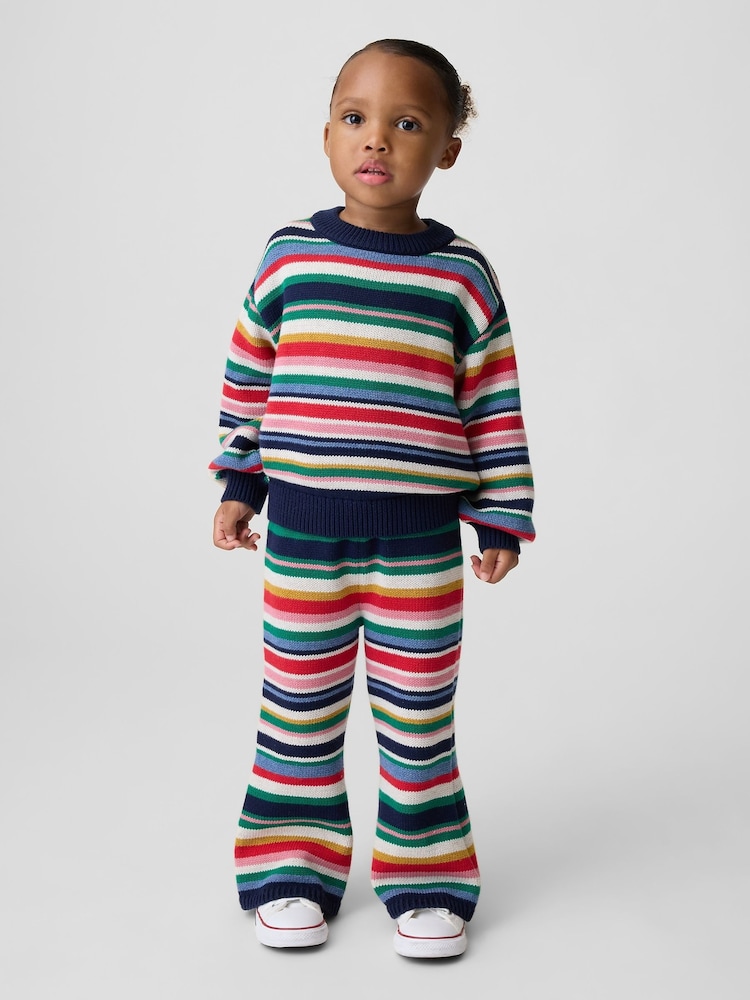Dungi multicolore - Gap Pantaloni tricotati evazați (6luni-5ani) - Imaginea 1 din 4