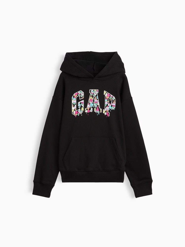 Gap Black Relaxed Logo Hoodie (4-13yrs) - Image 1 of 3