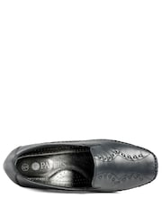 Pavers Navy Blue Leather Wedge Loafers - Image 5 of 6