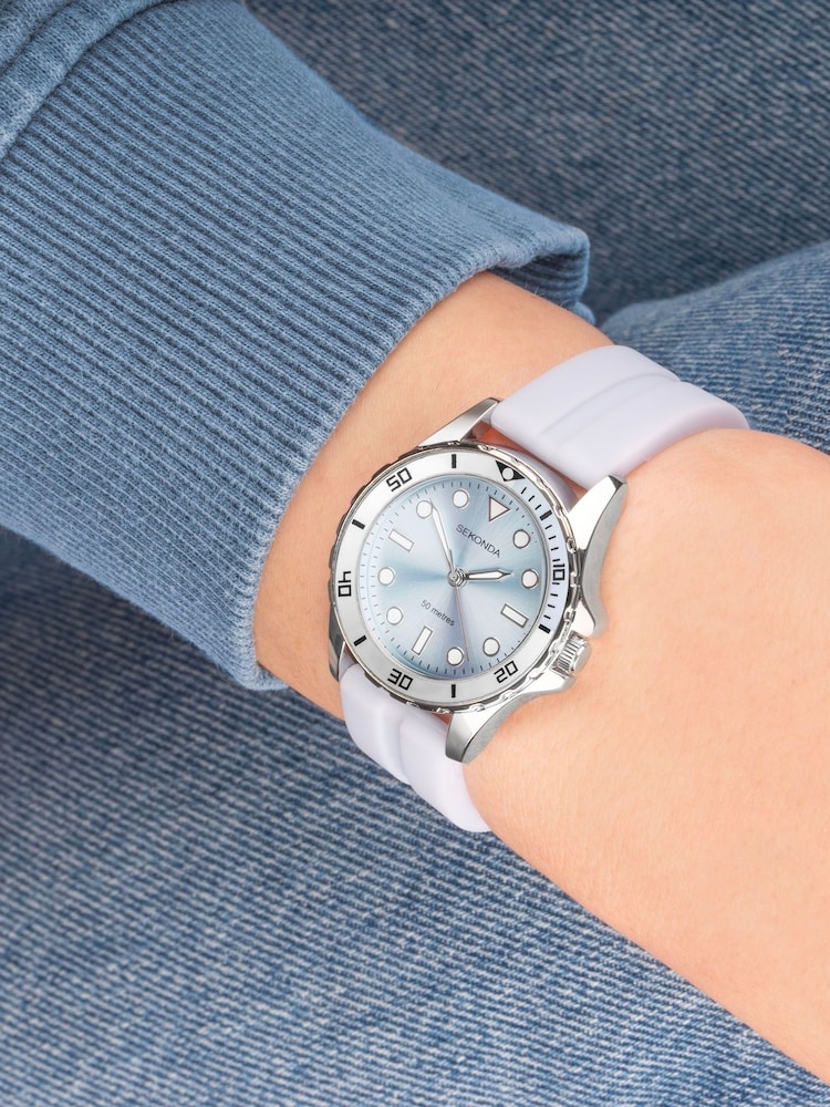Sekonda Ladies Blue Balearic Rubber Strap Watch - Image 1 of 6