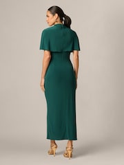 Adrianna Papell Green Matte Jersey Ankle Dress - Image 2 of 6