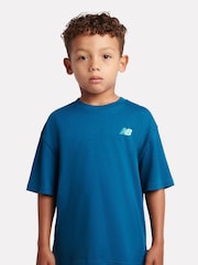 New Balance Blue We're In It For The Long Run Graphic T-Shirt - Image 1 of 10