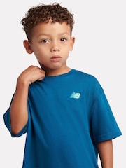 New Balance Blue We're In It For The Long Run Graphic T-Shirt - Image 6 of 10