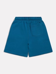 New Balance Teal Blue Logo French Terry Shorts - Image 7 of 8