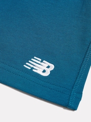 New Balance Teal Blue Logo French Terry Shorts - Image 8 of 8