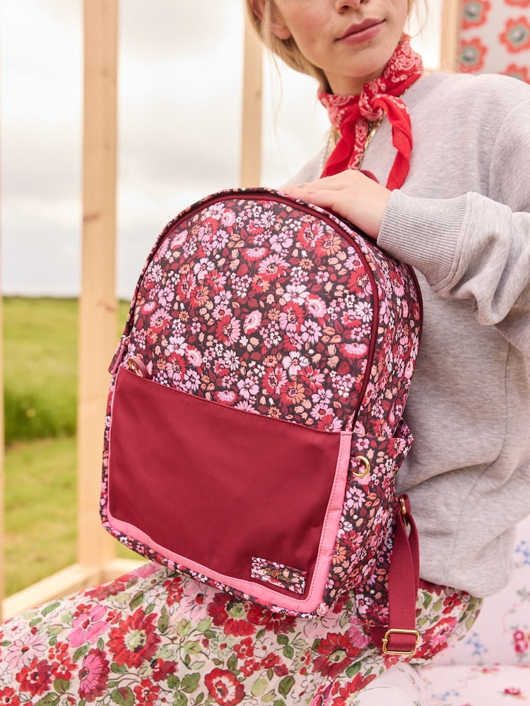 Cath Kidston Pink/Red Compact Backpack - Image 1 of 9