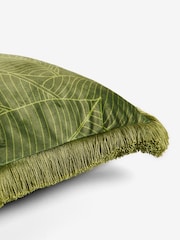 Swoon Green Klee Feather Filled Velvet Cushion - Image 2 of 4