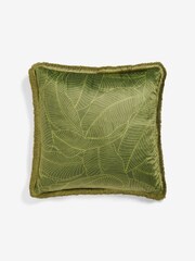 Swoon Green Klee Feather Filled Velvet Cushion - Image 3 of 4