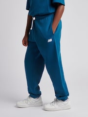 New Balance Teal Blue Small Brush Back Logo Joggers - Image 2 of 8