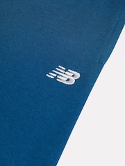 New Balance Teal Blue Small Brush Back Logo Joggers - Image 8 of 8