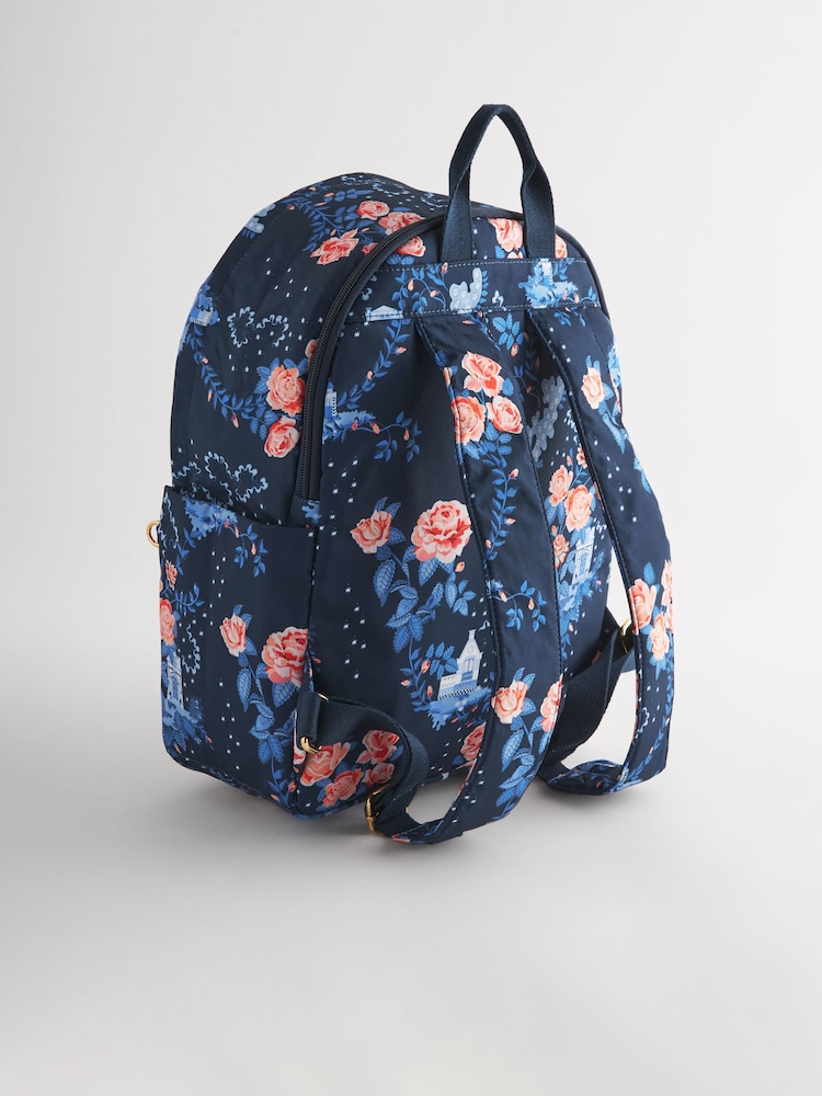 Cath Kidston Navy Floral Compact Backpack - Image 2 of 9