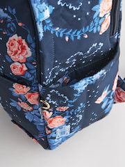 Cath Kidston Navy Floral Compact Backpack - Image 3 of 9