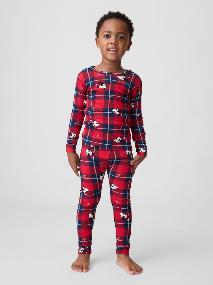 Gap Red & Navy Disney Christmas Pyjamas Set (6mths-5yrs) - Image 1 of 5 Gap Red & Navy Disney Christmas Pyjamas Set (6mths-5yrs) - Image 1 of 5