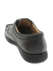 Pavers Black Wide Fit Smart Leather Lace Up Shoes - Image 2 of 5