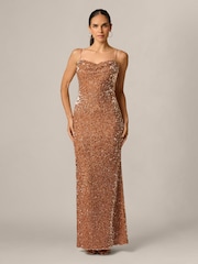 Adrianna By Adrianna Papell Sequin Knit Long Dress - Imagen 1 de 6