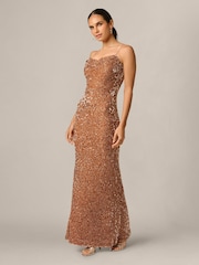 Adrianna By Adrianna Papell Sequin Knit Long Dress - Imagen 4 de 6