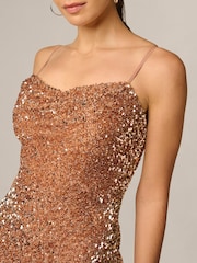 Adrianna By Adrianna Papell Sequin Knit Long Dress - Imagen 5 de 6
