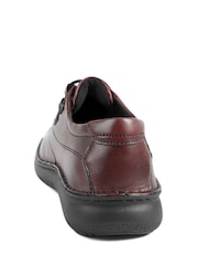 Pavers Red Wide Fit Leather Casual Lace Up Shoes - Image 3 of 6