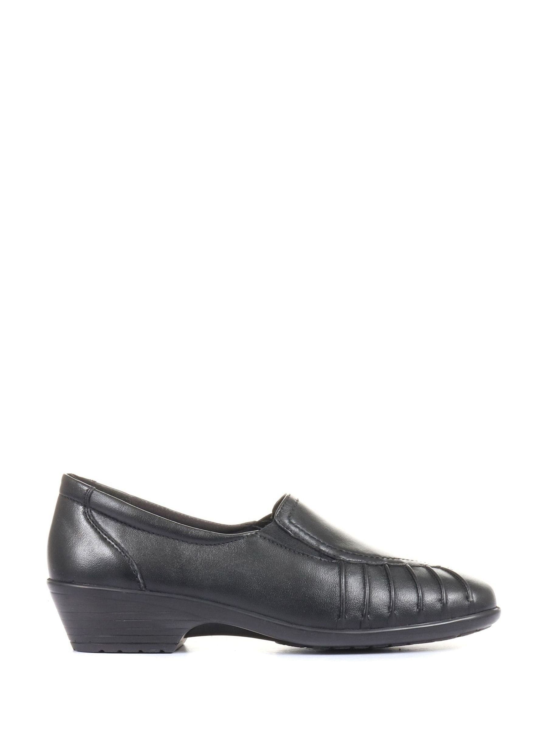Przegl daj Czarny Pavers Ladies Wide Fit Leather Slip On Shoes from Next Poland