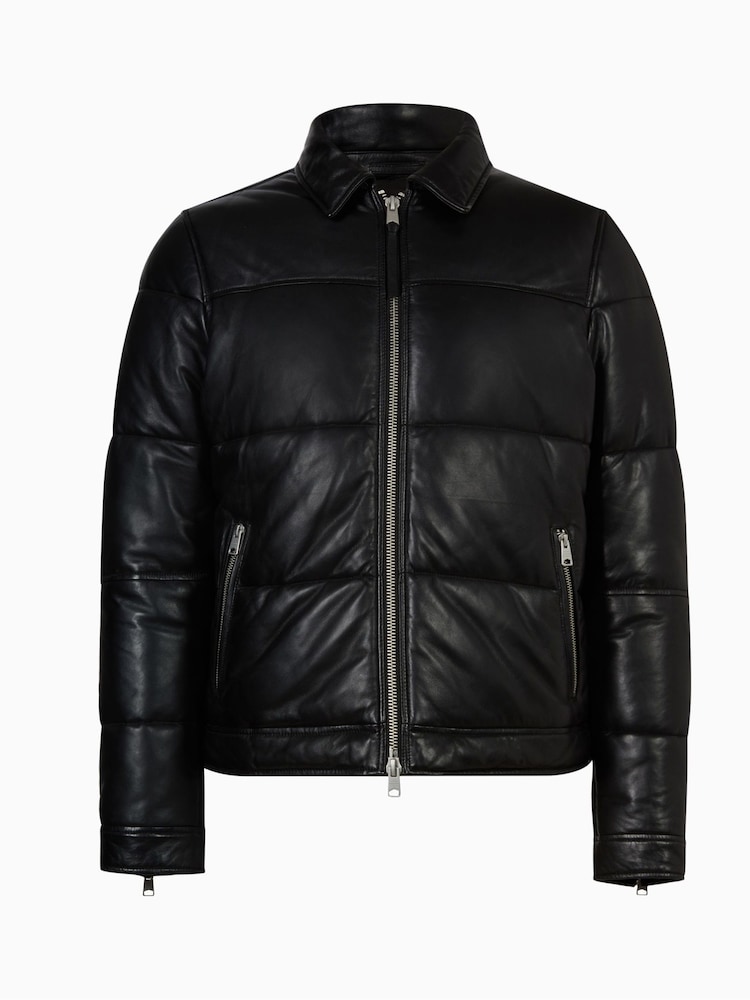 AllSaints Black Cobb Puffer Jacket - Image 6 of 6