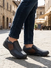 Pavers Blue Wide Fit Cushioned Slip On Shoes - Image 1 of 6