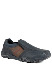 Pavers Blue Wide Fit Cushioned Slip On Shoes - Image 2 of 6