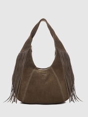 NÚNOO Green Gabi Suede Fringe Bag - Image 1 of 3