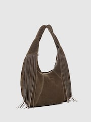 NÚNOO Green Gabi Suede Fringe Bag - Image 3 of 3