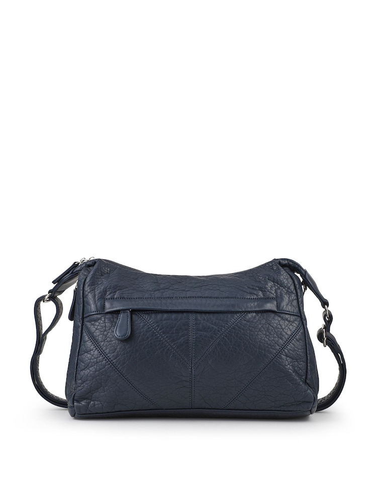 Pavers Navy Blue Multi-Pocket Cross-Body Bag - Image 1 of 3 Pavers Navy Blue Multi-Pocket Cross-Body Bag - Image 1 of 3