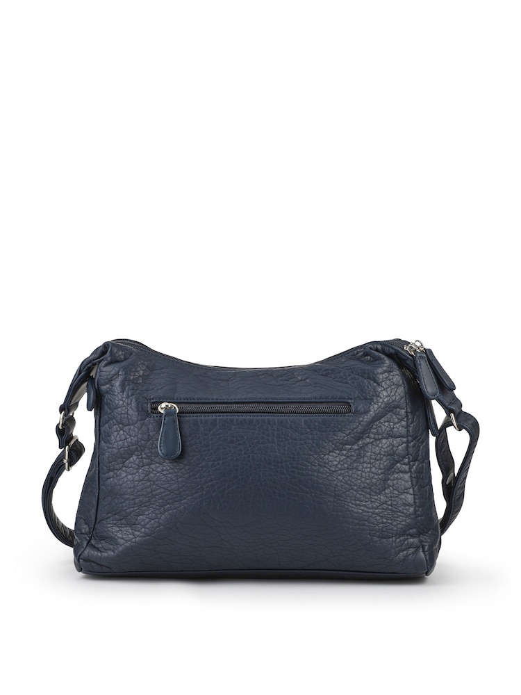 Pavers Navy Blue Multi-Pocket Cross-Body Bag - Image 2 of 3 Pavers Navy Blue Multi-Pocket Cross-Body Bag - Image 2 of 3