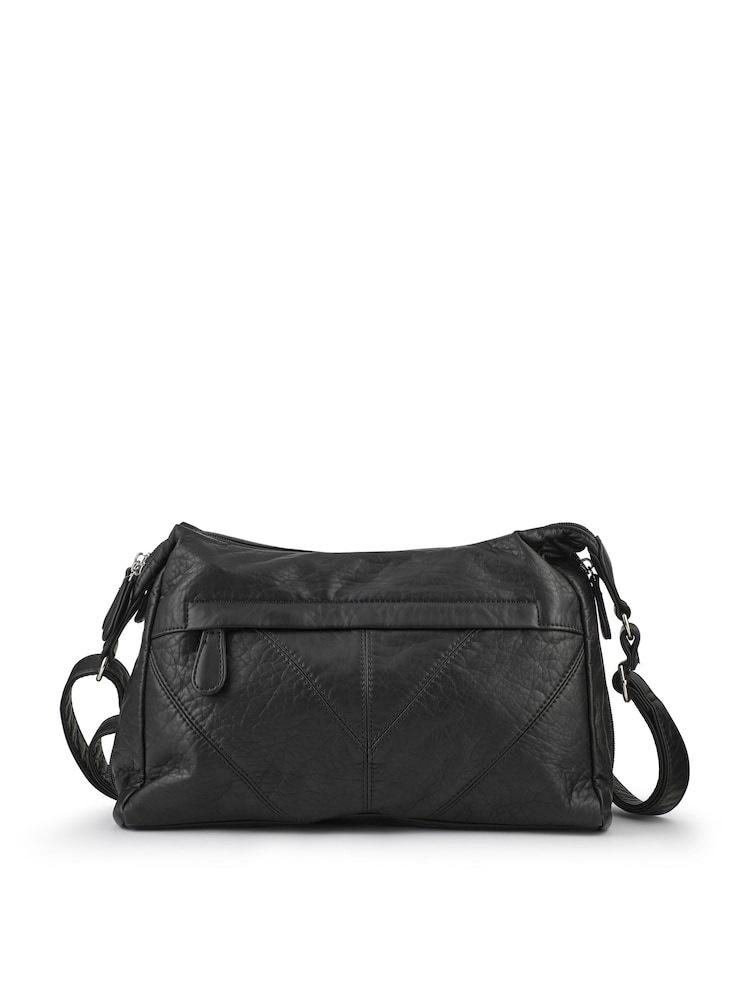 Pavers Black Multi-Pocket Cross-Body Bag - Image 1 of 3