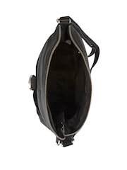 Pavers Black Leather Daily Zip-Close Crossbody Bag - Image 3 of 4