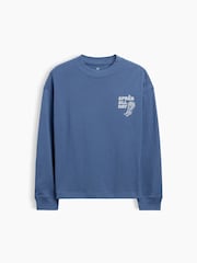 Gap Blue Skiing Heavyweight Oversized Graphic Long Sleeve T-Shirt (4-13yrs) - Image 4 of 5