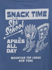 Gap Blue Skiing Heavyweight Oversized Graphic Long Sleeve T-Shirt (4-13yrs) - Image 5 of 5