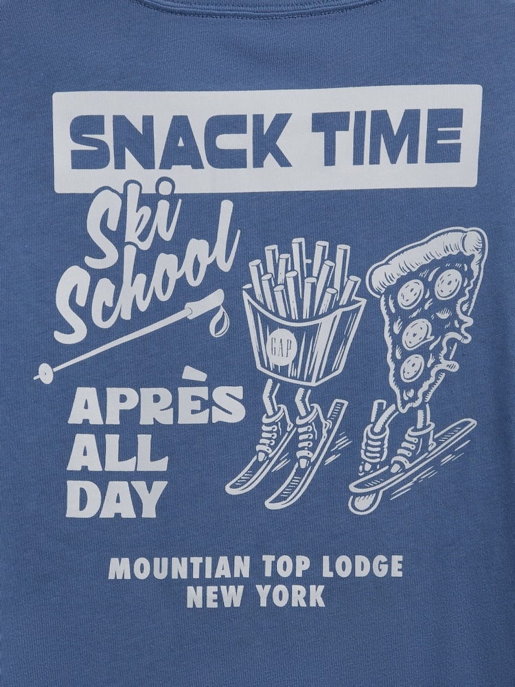 Gap Blue Skiing Heavyweight Oversized Graphic Long Sleeve T-Shirt (4-13yrs) - Image 5 of 5 Gap Blue Skiing Heavyweight Oversized Graphic Long Sleeve T-Shirt (4-13yrs) - Image 5 of 5