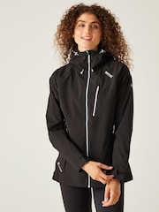 Regatta Black Womens Birchdale Colour Block Waterproof Jacket - Image 1 of 1