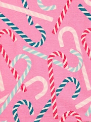 Gap Pink Candy Cane Christmas Pyjamas Set (6mths-5yrs) - Image 3 of 3