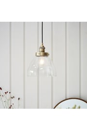 Gallery Home Antique Brass 1 Light Pierre Pendant Ceiling Light - Image 4 of 7