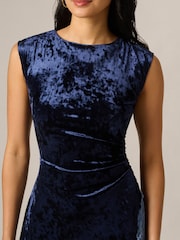 Adrianna Papell Midikleid aus Samt und Spitze - Bild 4 von 6