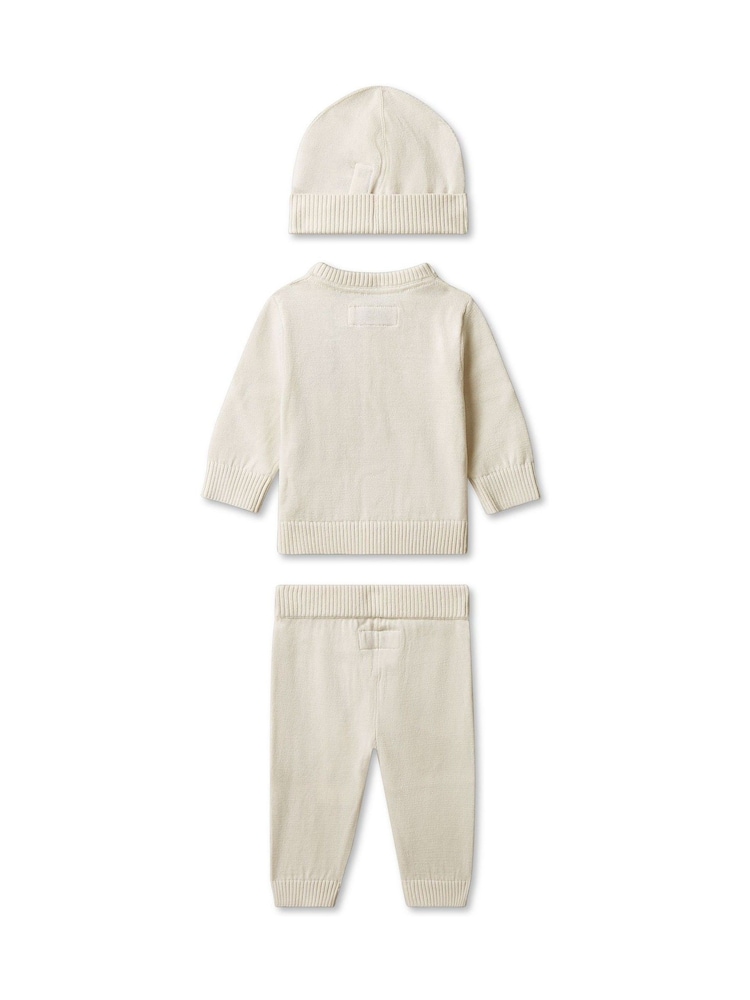 Calvin Klein Brown Knit Gift Set 3 Piece - Image 3 of 3 Calvin Klein Brown Knit Gift Set 3 Piece - Image 3 of 3