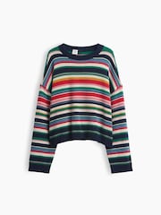 Gap Multi Stripe Oversized Crew Neck Jumper (4-13yrs) - Image 4 of 5