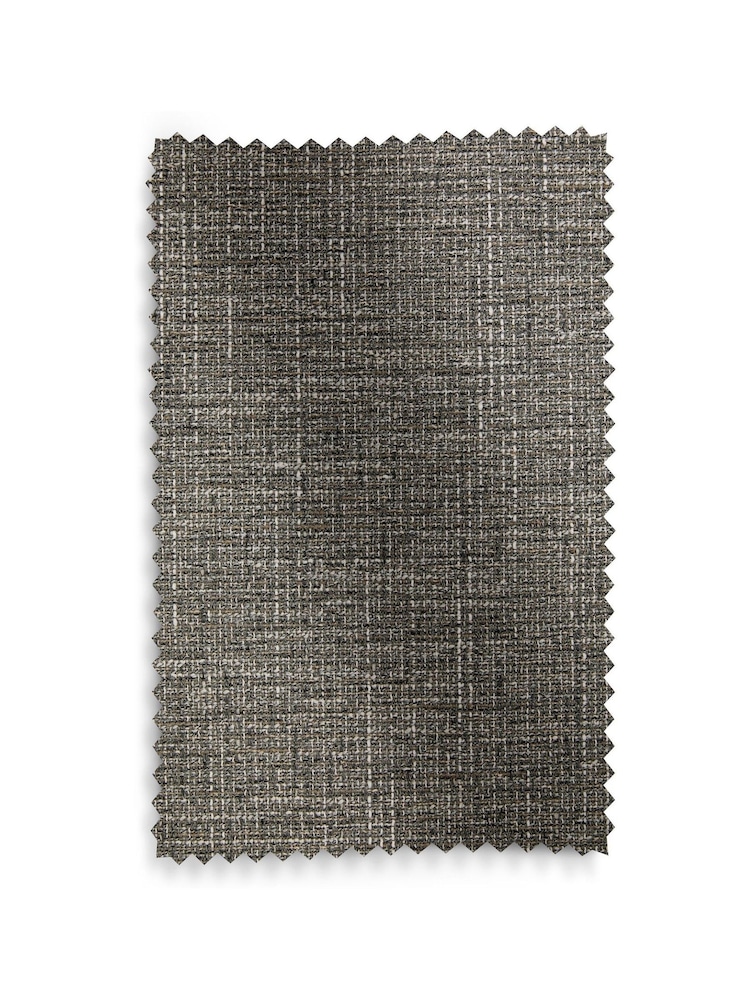 Grey Textured Fleck Eyelet Lined Curtains - Image 6 of 6