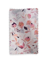 Pink/Cream Floral Eyelet Blackout/Thermal Curtains - Image 8 of 9