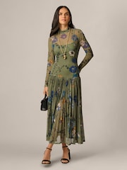 Adrianna Papell Mock Neck Ankle Dress - Imaginea 3 din 6