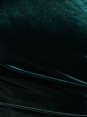 Adrianna Papell Green Off Shoulder Velvet Gown - Image 3 of 6