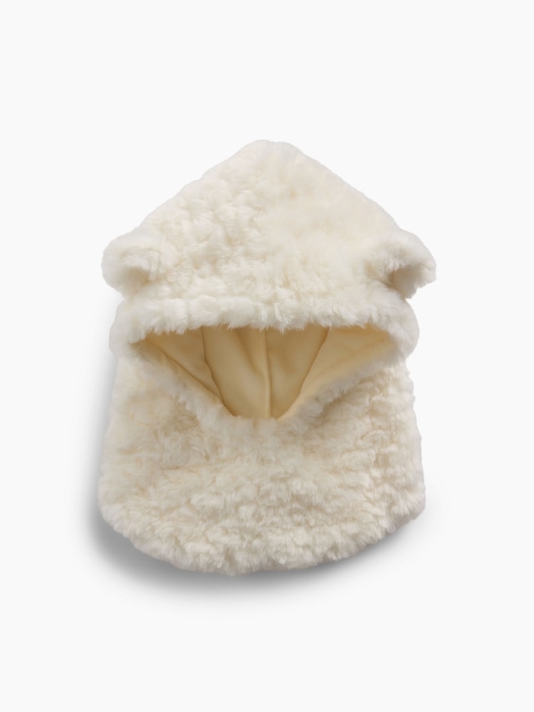 Gap Cream Sherpa Bear Snood Hat - Image 1 of 2