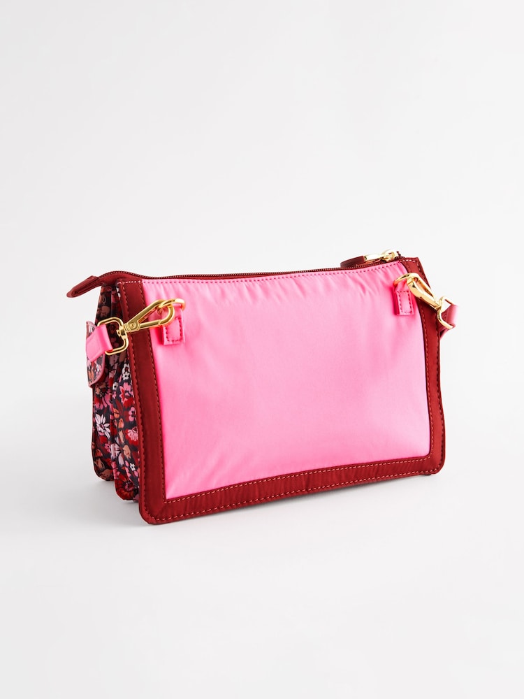 Cath Kidston Pink/Red Double Cross-Body Bag - Image 6 of 10