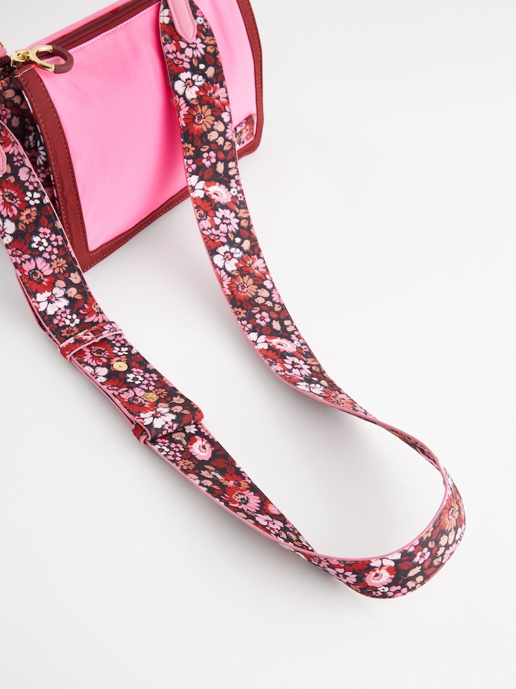 Cath Kidston Pink/Red Double Cross-Body Bag - Image 7 of 10